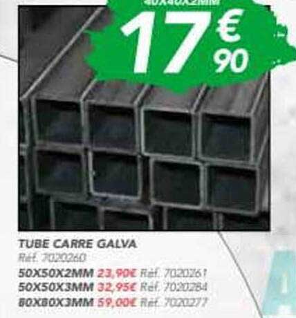 TUBE CARRE GALVA