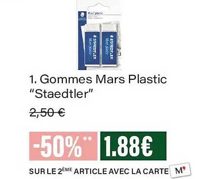 1. Gommes Mars Plastic “Staedtler”