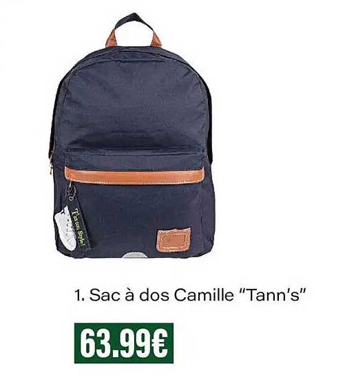 1. Sac à dos Camille “Tann’s”
