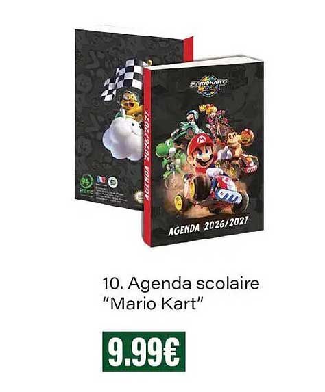 10. Agenda scolaire “Mario Kart”