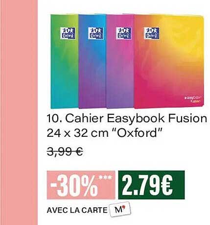 10. Cahier Easybook Fusion 24 x 32 cm “Oxford”