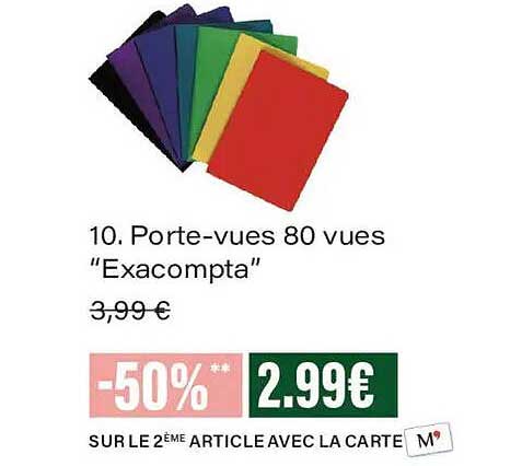 10. Porte-vues 80 vues “Exacompta”