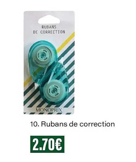 10. Rubans de correction
