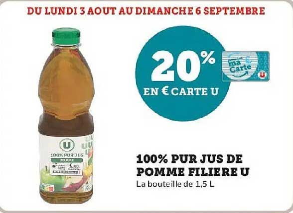 100% PUR JUS DE POMME FILIERE U
