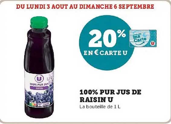 100% PUR JUS DE RAISIN U