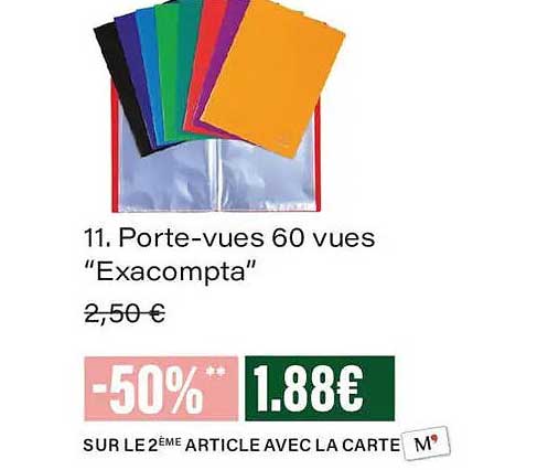 11. Porte-vues 60 vues “Exacompta”
