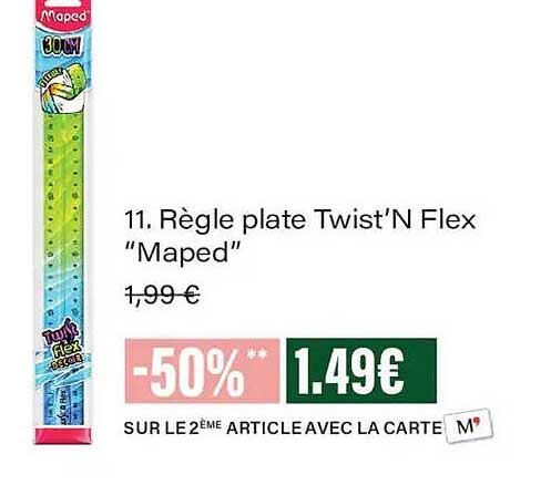 11. Règle plate Twist’N Flex “Maped”