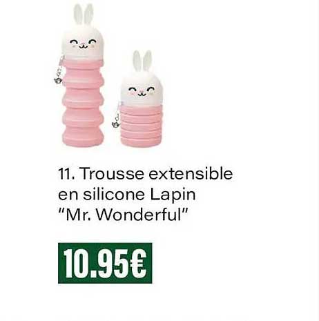 11. Trousse extensible en silicone Lapin "Mr. Wonderful"