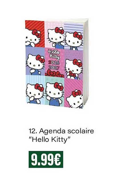 12. Agenda scolaire “Hello Kitty”