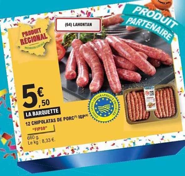 12 CHIPOLATAS DE PORC IGP «FIPSO»