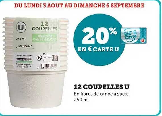 12 COUPELLES U