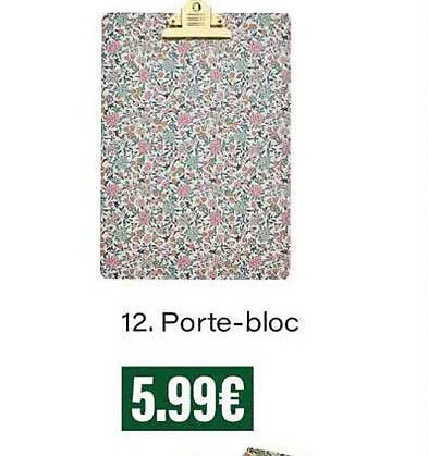 12. Porte-bloc