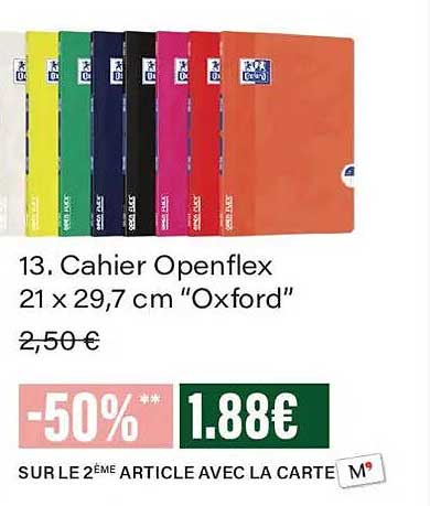 13. Cahier Openflex 21 x 29,7 cm “Oxford”