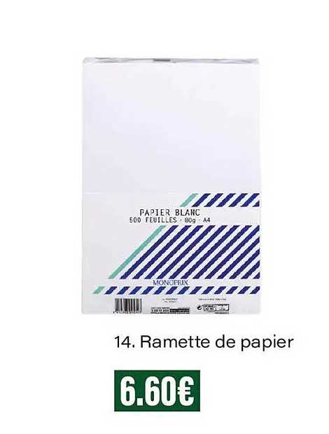 14. Ramette de papier