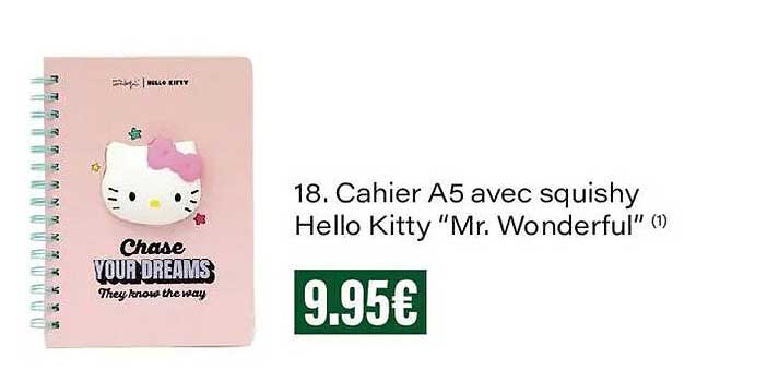 18. Cahier A5 avec squishy Hello Kitty “Mr. Wonderful” (1)