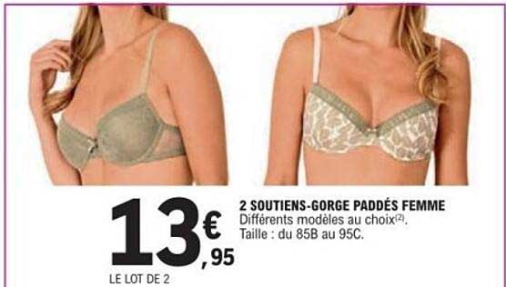 2 SOUTIENS-GORGE PADDÉS FEMME