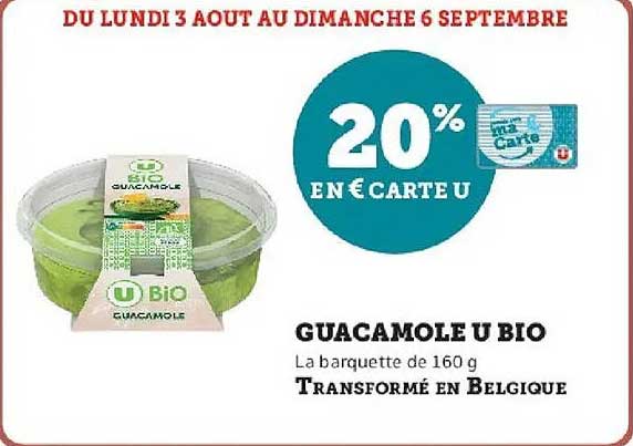 20% en carte U