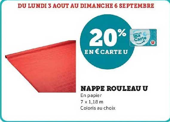 20% EN CARTE U