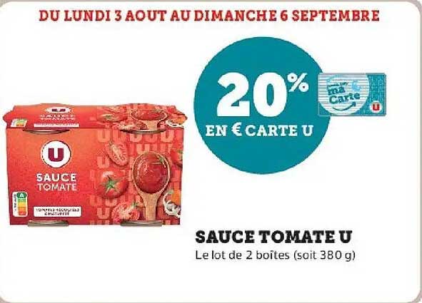 20% EN E CARTE U