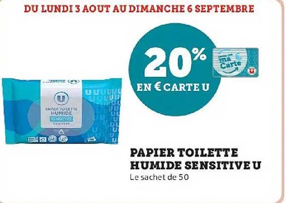 20% EN € CARTE U