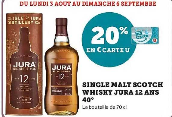 20% EN € CARTE U