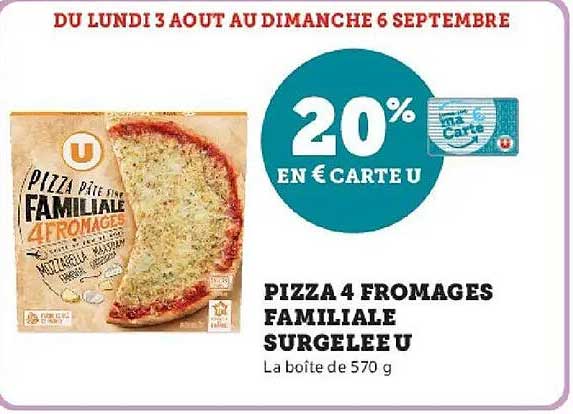 20% EN € CARTE U