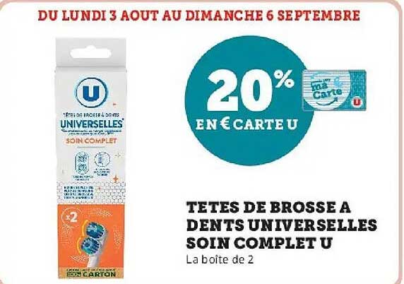 20% EN € CARTE U