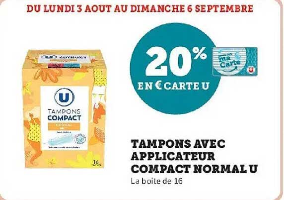 20% EN € CARTE U