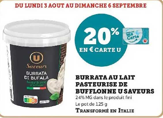 20% EN € CARTE U