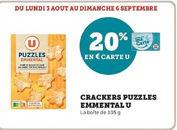 20% EN € CARTE U