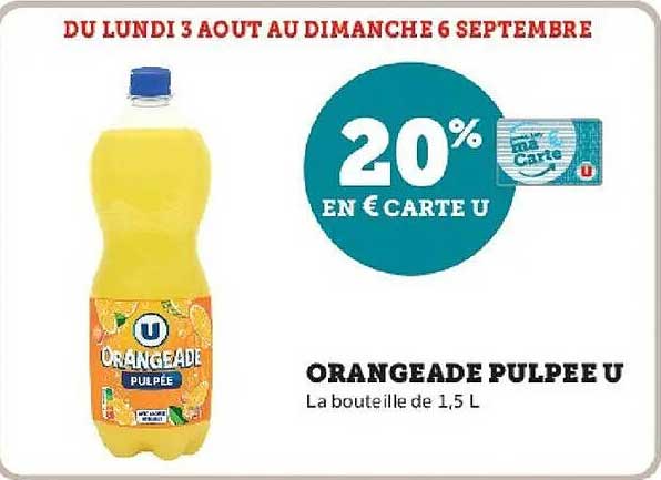 20% EN € CARTE U