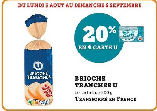 20% EN € CARTE U
