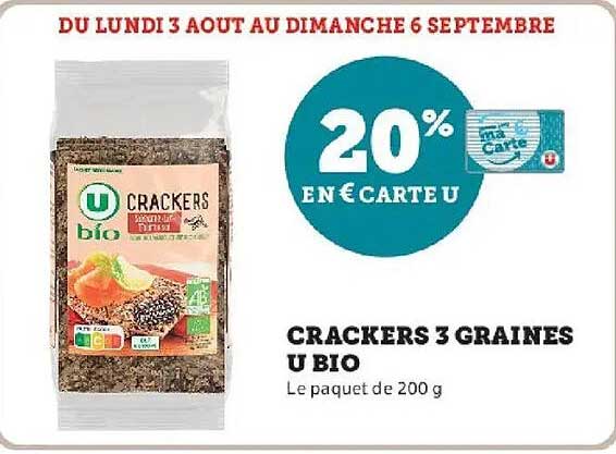 20% en € Carte U