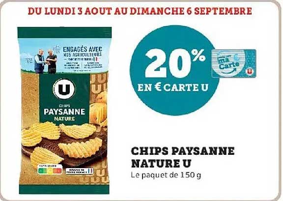 20% EN € CARTE U