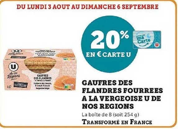 20% EN € CARTE U