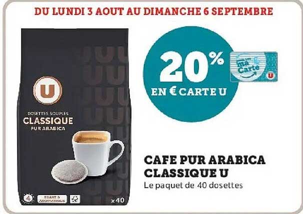 20% EN € CARTE U