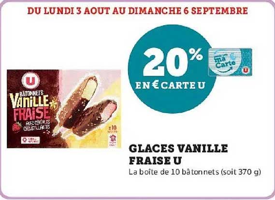 20% EN € CARTE U