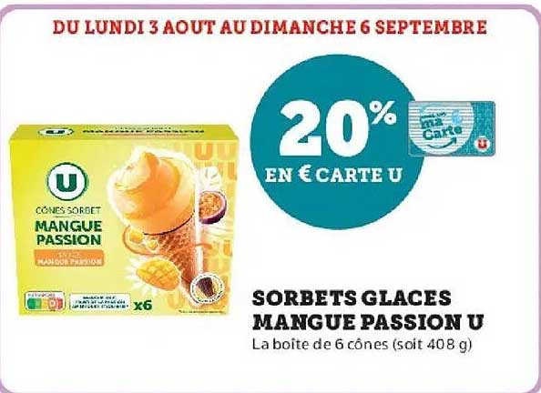 20% EN € CARTE U