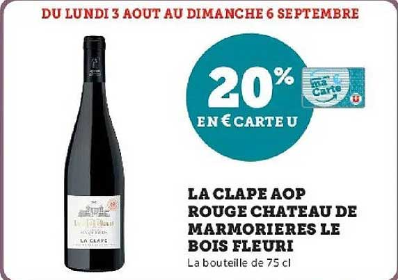 20% EN € CARTE U