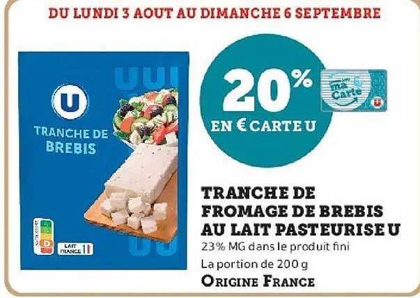 20% EN € CARTE U