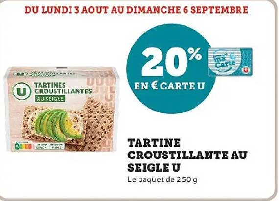 20% EN € CARTE U