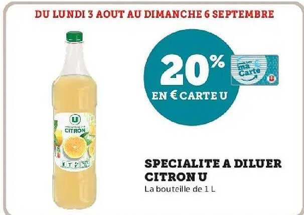 20% EN € CARTE U