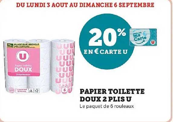 20% EN € CARTE U