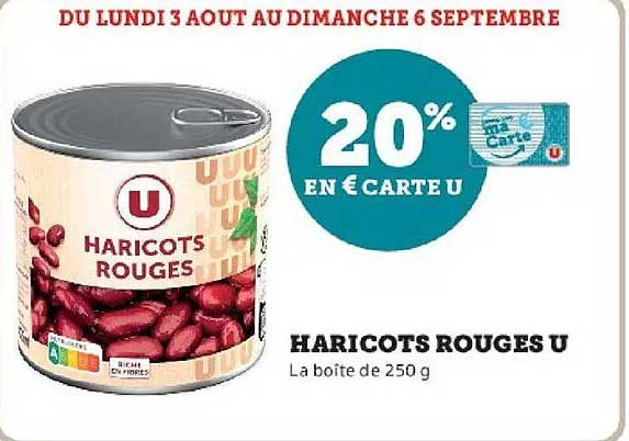 20% EN € CARTE U
