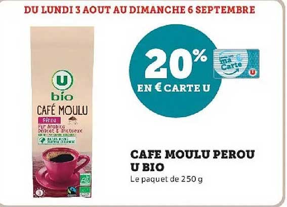 20% EN € CARTE U