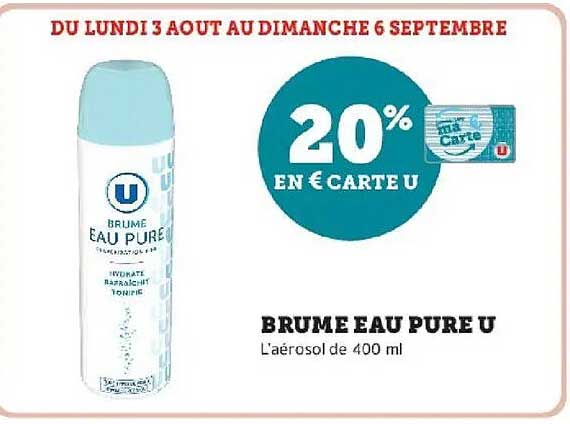 20% EN € CARTE U