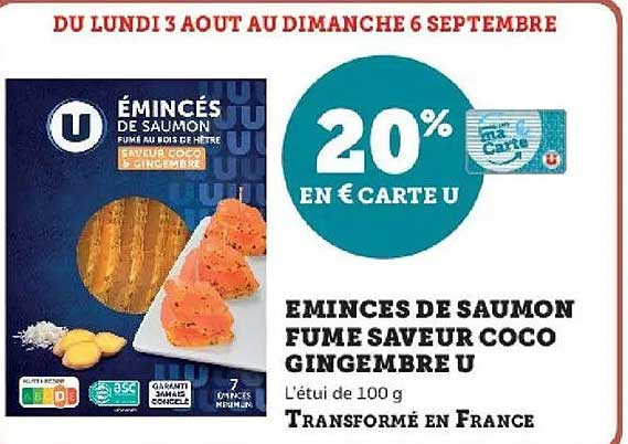 20% EN € CARTE U
