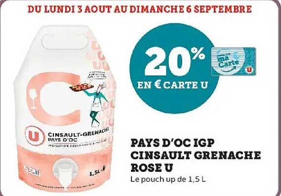20% EN € CARTE U