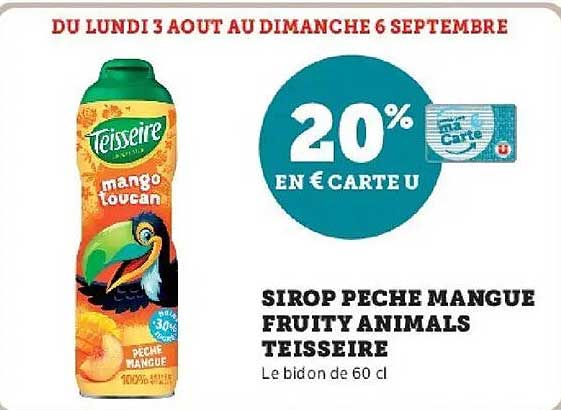 20% EN € CARTE U