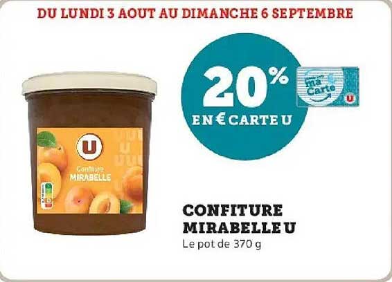 20% EN € CARTE U